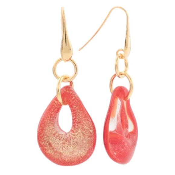 MIA FIORE Jewelry - MIA FIORE Made In Italy 18kt Gold Plated Sterling Silver Murano Drop Earrings